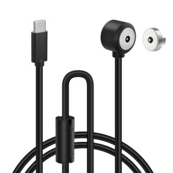 2-Pin 15mm 90C Kablolu Pogo Pin Manyetik Konnektör Takımı - Type-C Soketli - LIKE