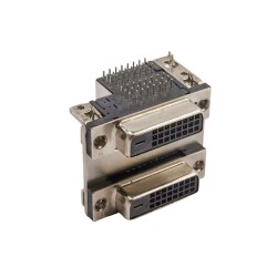 2 Port DVI-D Dual Dişi Konnektör PCB Tipi - Motorobit