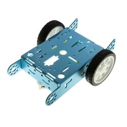 2wd mBot Alüminyum Araç Kiti - Mavi ( Motor ve Tekerlek Dahil) - Motorobit