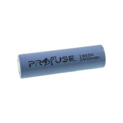 3.7V 2400mAh 18650 Li-ion Şarjlı Pil - Başsız - Profuse