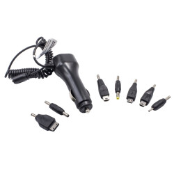 USB 5V 1A Çok Fonksiyonlu Araç Çakmak Soketi - 7 Değiştirilebilir Uç - Motorobit